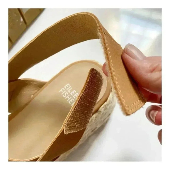Eileen Fisher Timor Espadrille Wedge Slingback Sandal size 6.5 - Picture 5 of 9